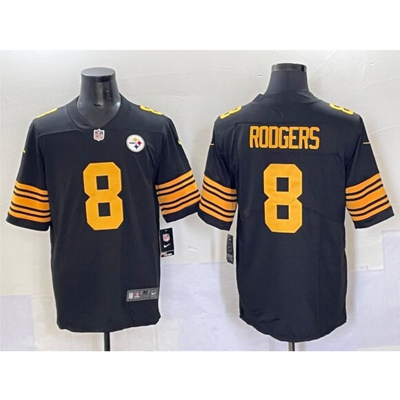 Mens Youths Kids Womens Aaron Rodgers Jersey Vapor Stitched Black